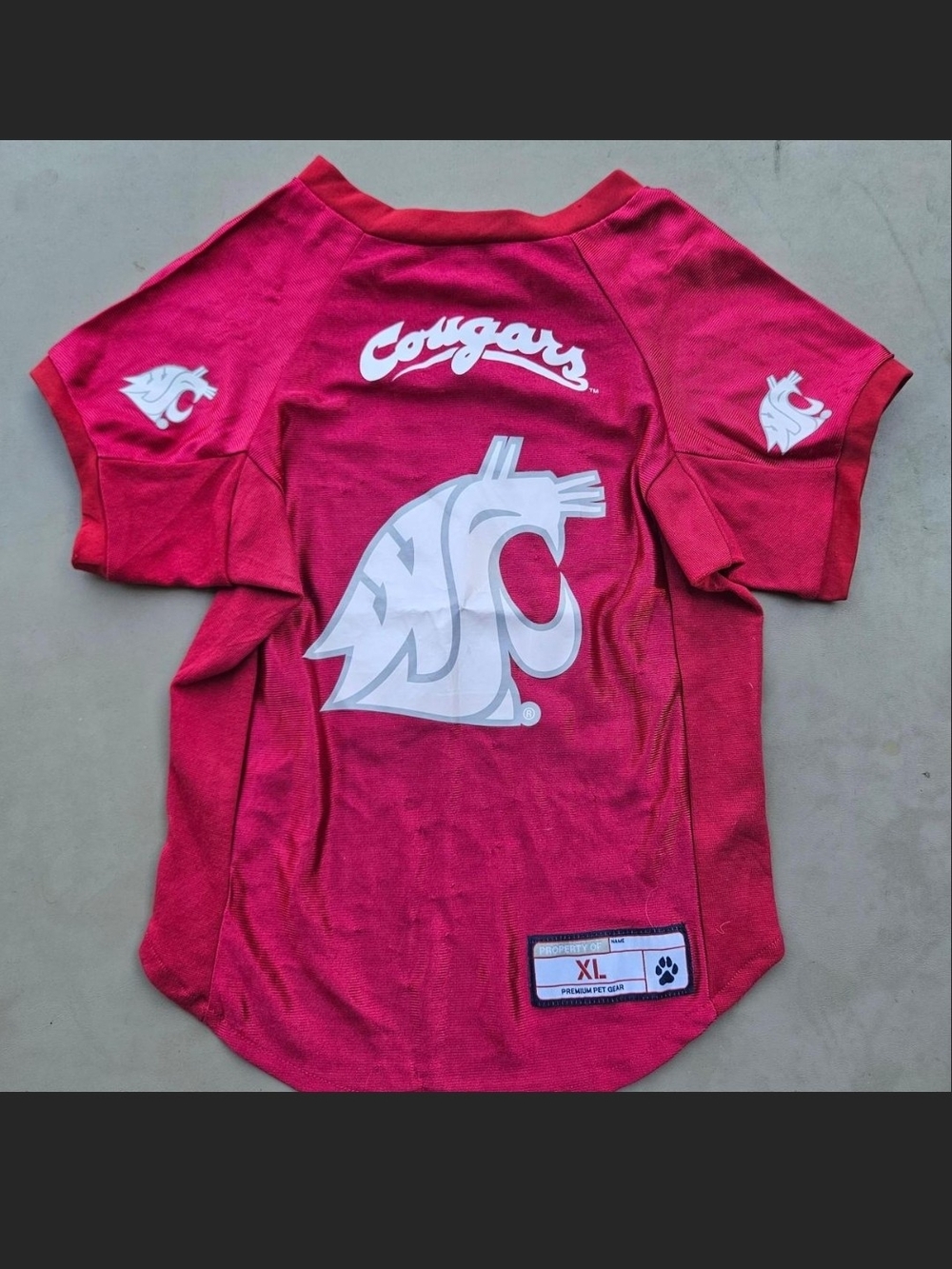 Washington State Cougars Dogs Red Short-Sleeve Team Tee